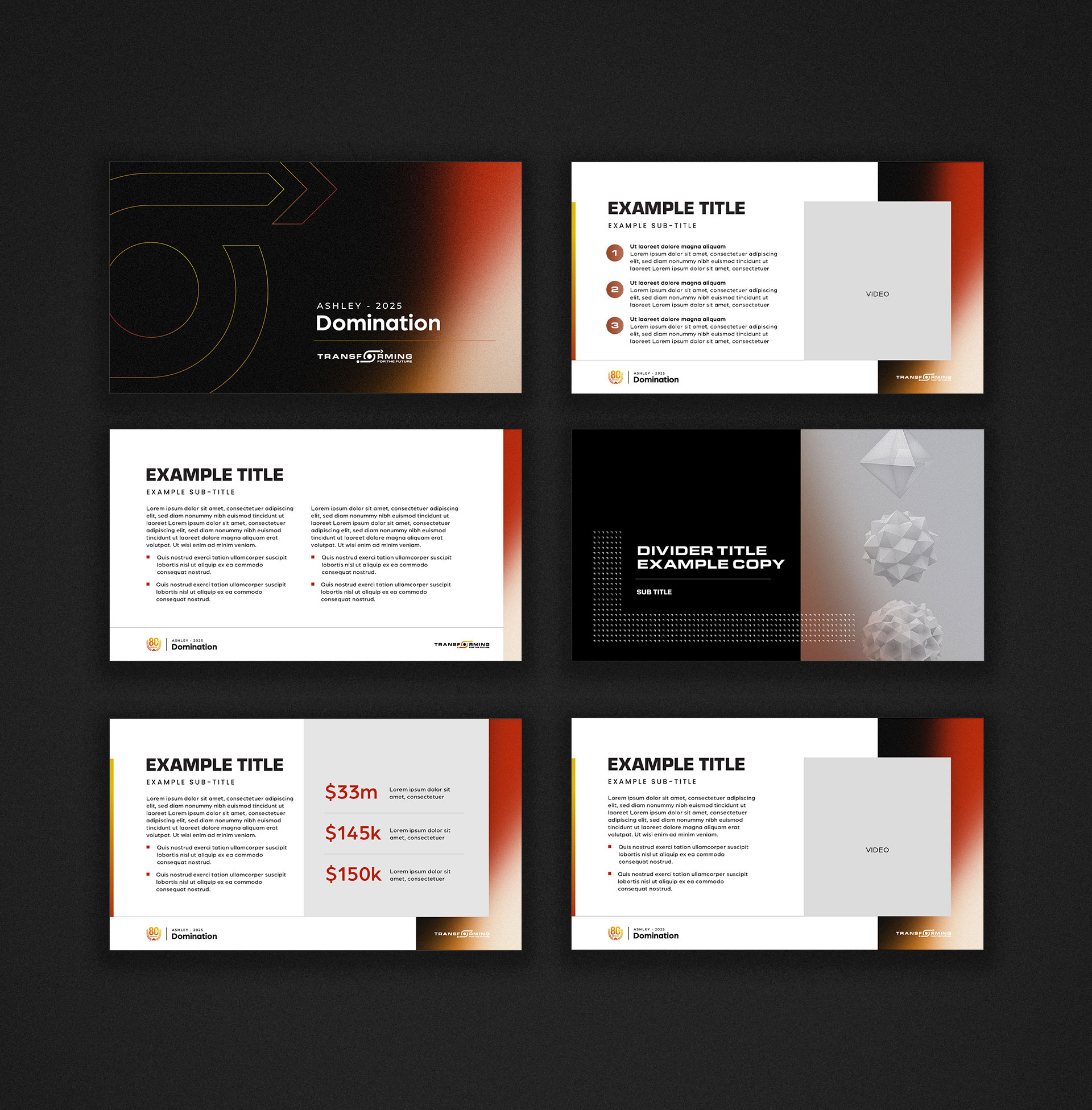 Domination presentation materials