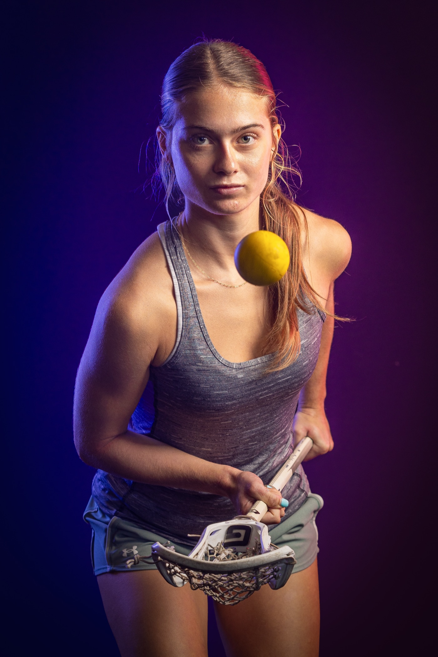 Studio strobe portrait