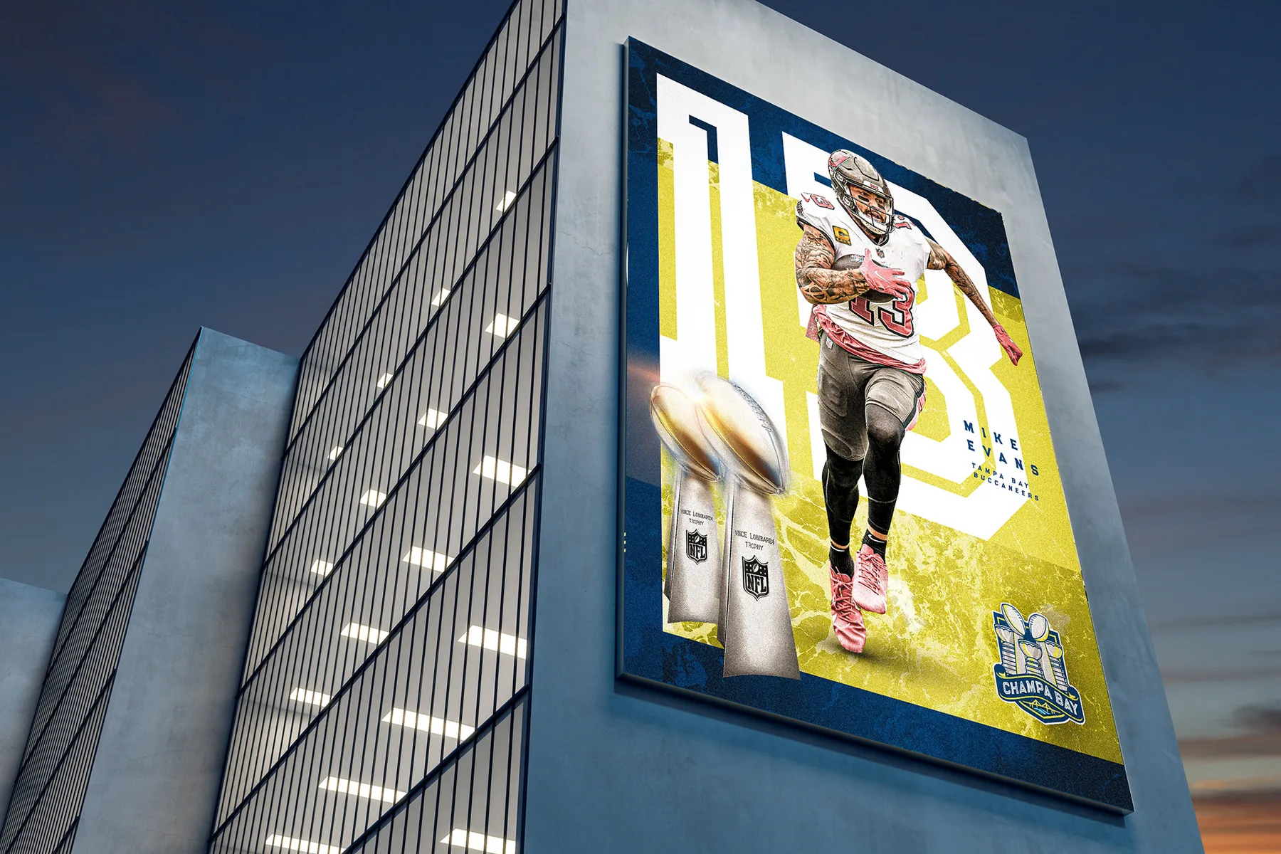 Champa Bay — building billboard mockup