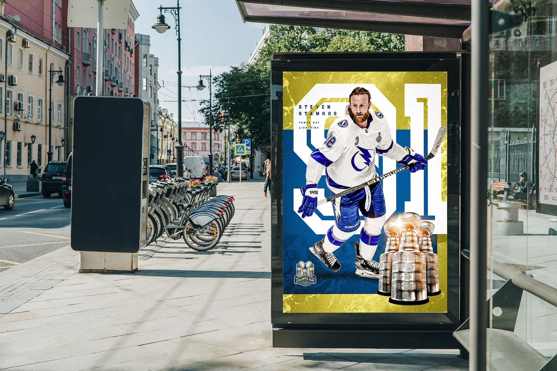 Champa Bay — bus stop poster mockup