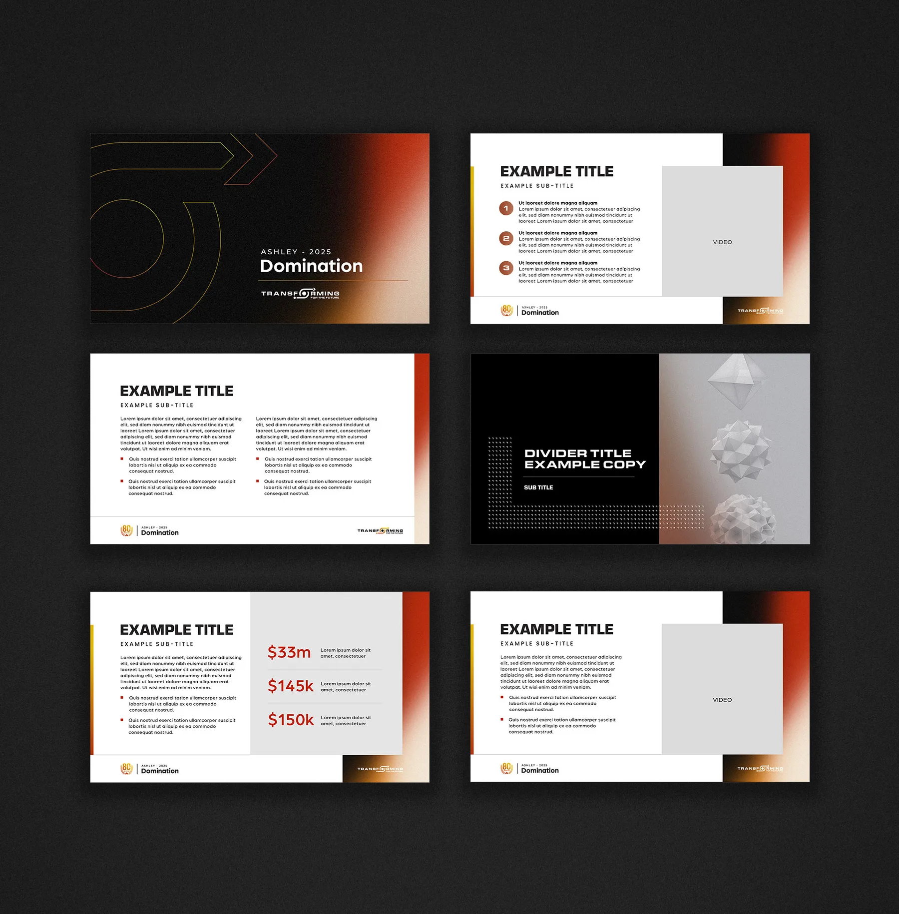 Domination presentation materials