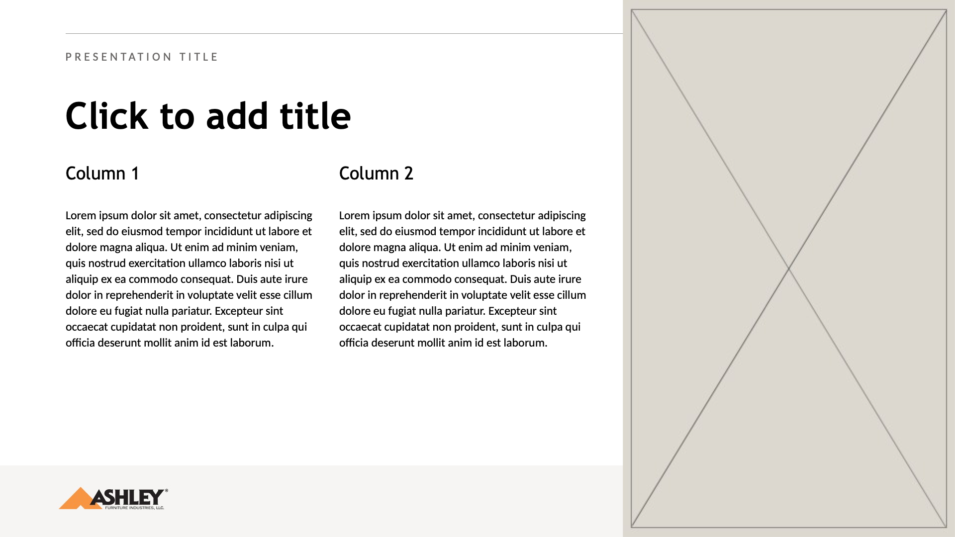 Ashley Furniture Industries master template layout 16