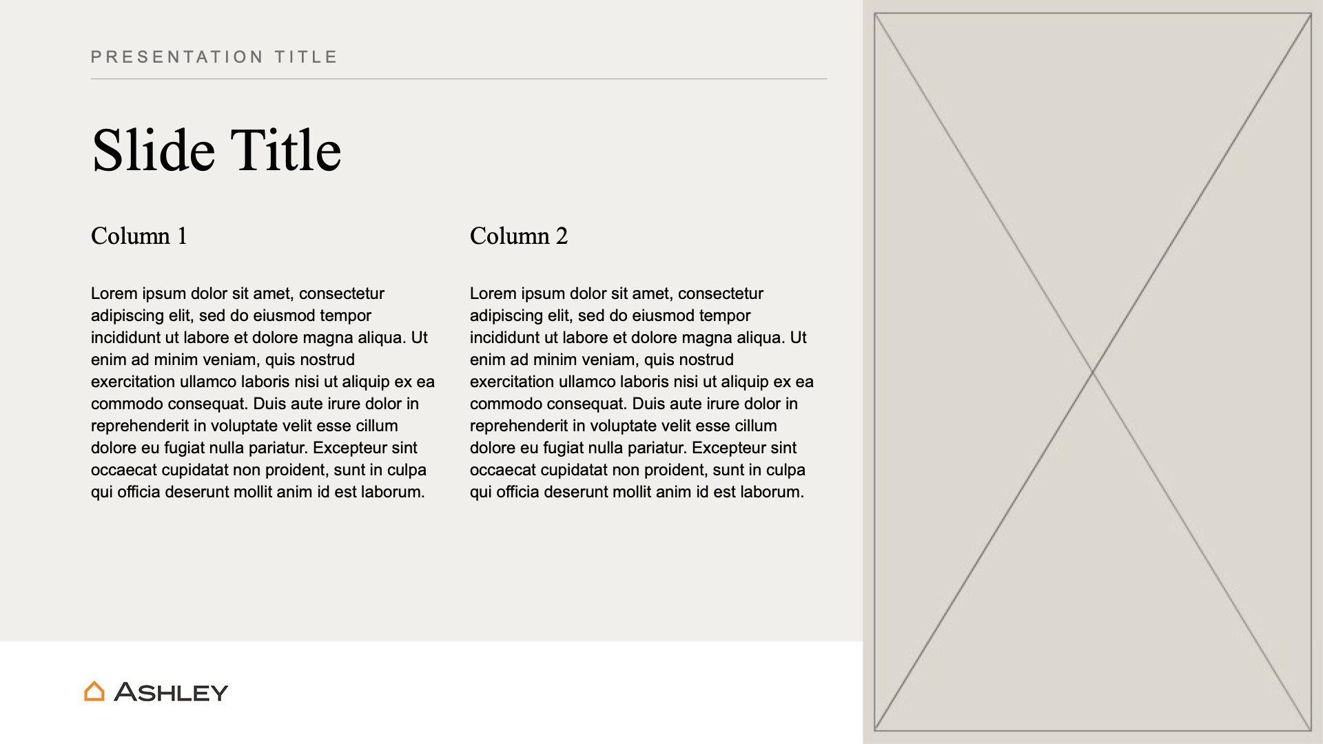 Ashley Global Retail master template layout 16