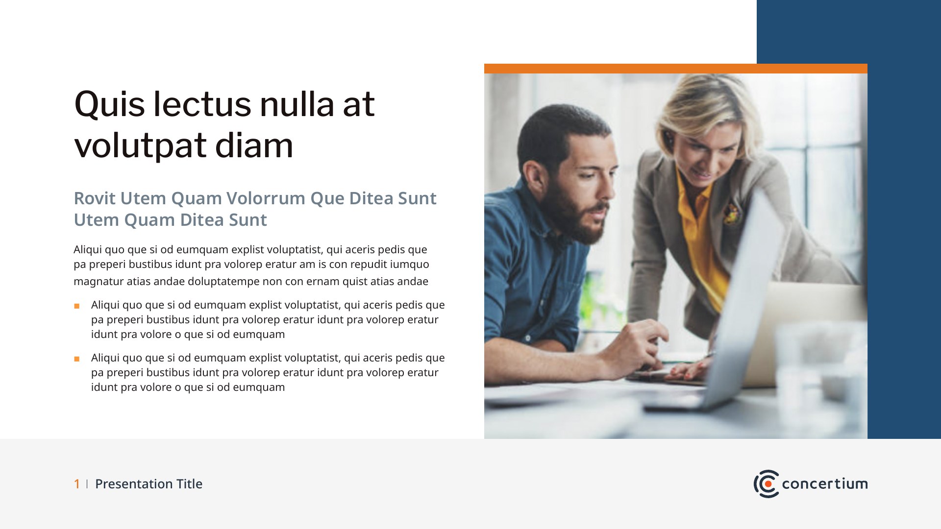 Concertium PowerPoint template content layout
