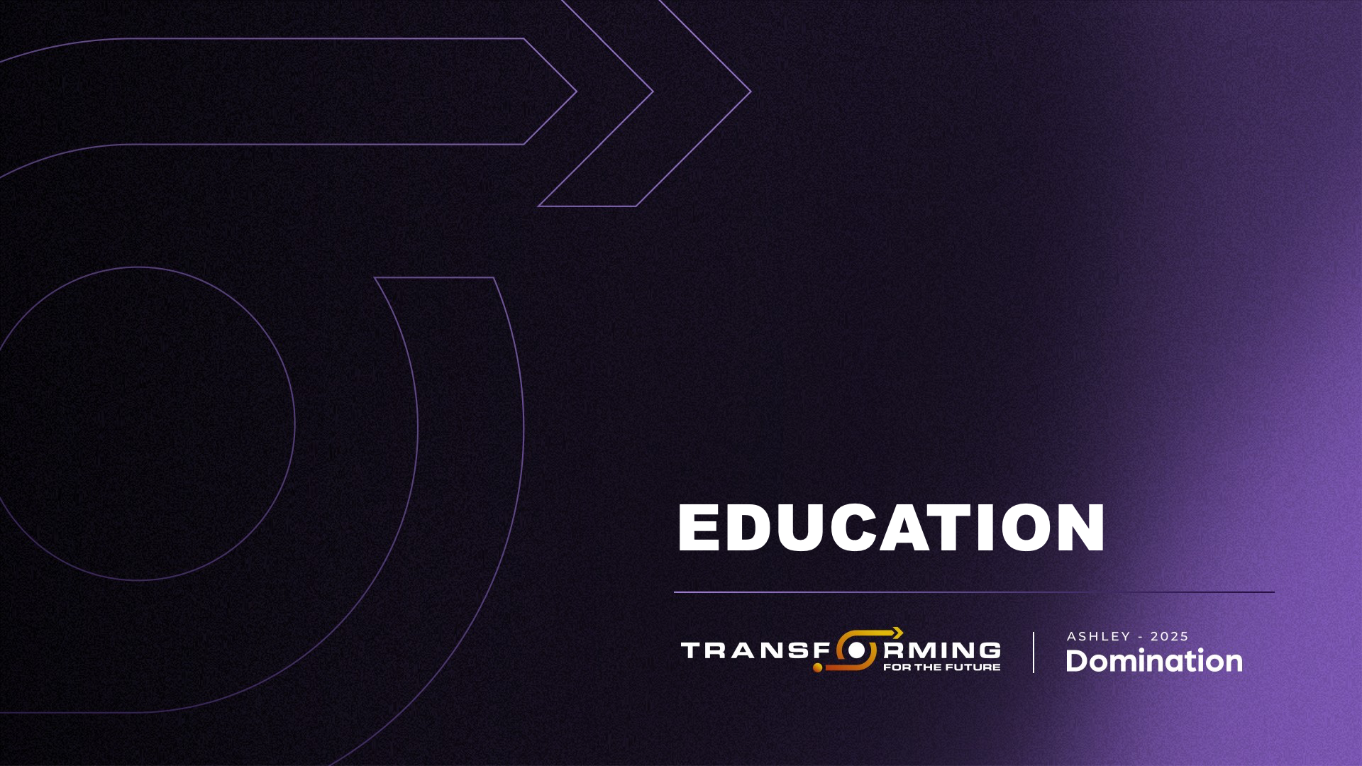 Domination 2025 &mdash; Education and Transformation