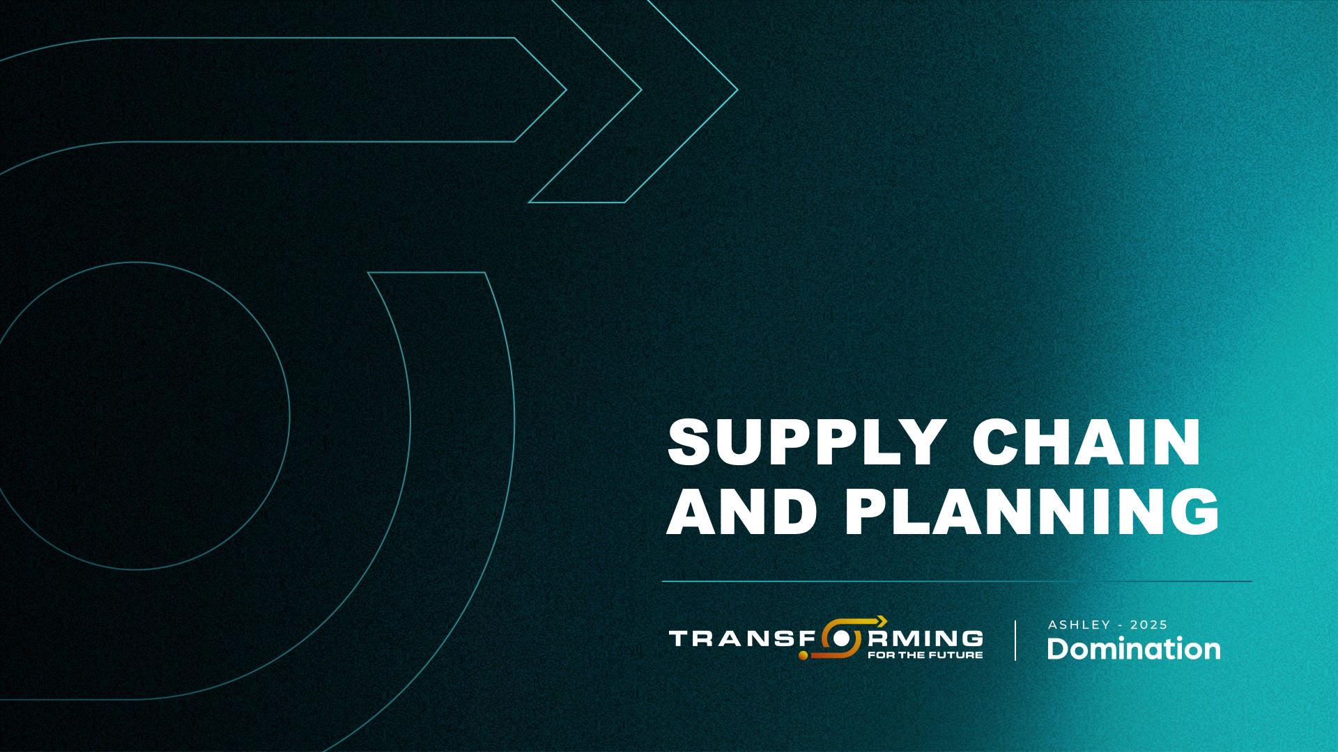 Domination 2025 &mdash; Supply Chain and Planning