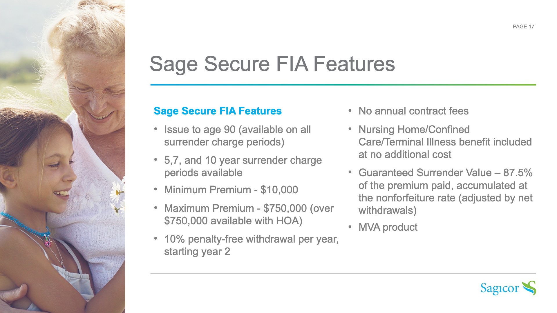 Sagicor annuities presentation slide 17