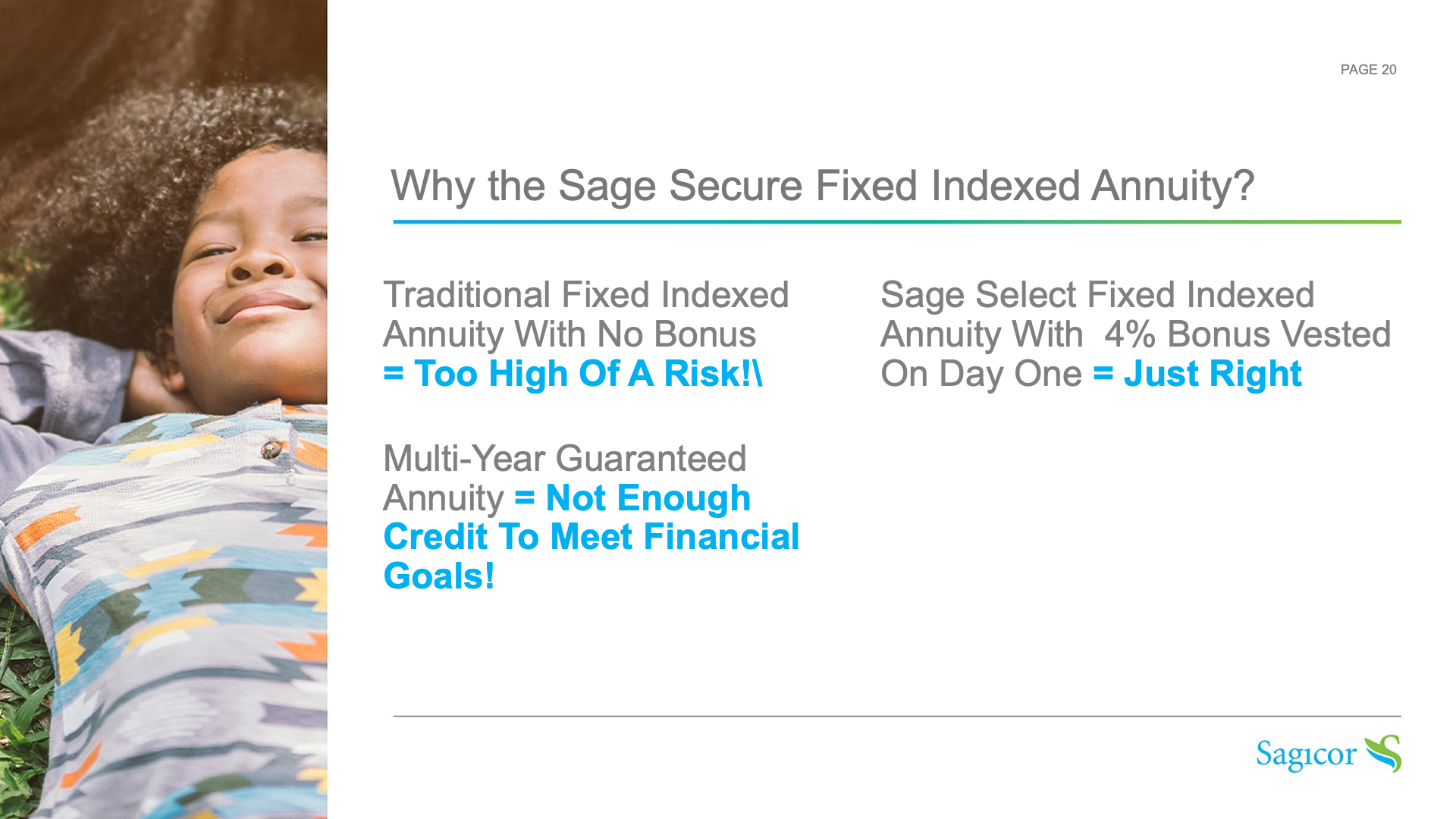 Sagicor annuities presentation slide 20