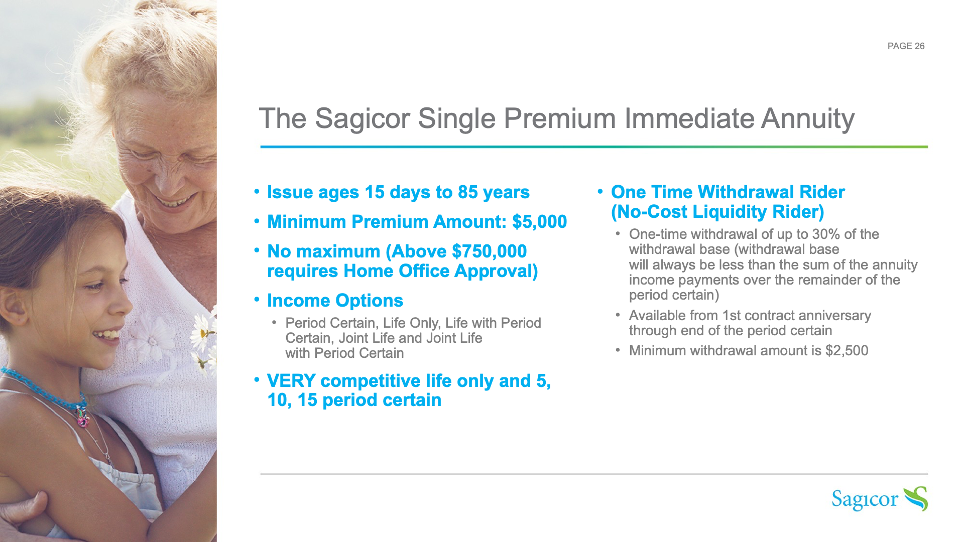 Sagicor annuities presentation slide 26