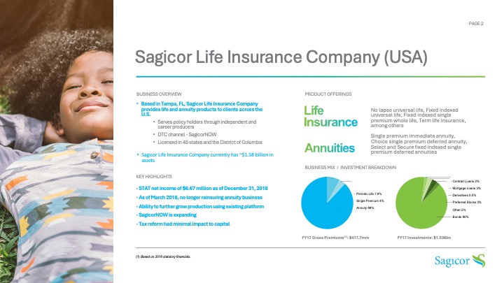 Sagicor Life Insurance Company (USA) &mdash; company overview