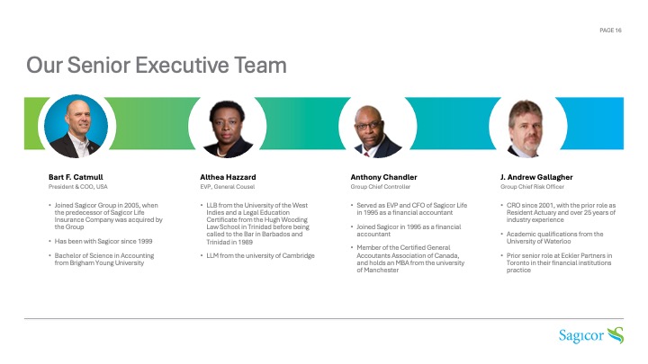 Our Senior Executive Team