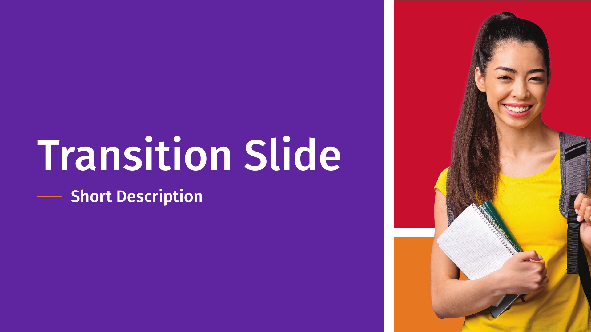 Think Big for Kids PowerPoint template chart layout