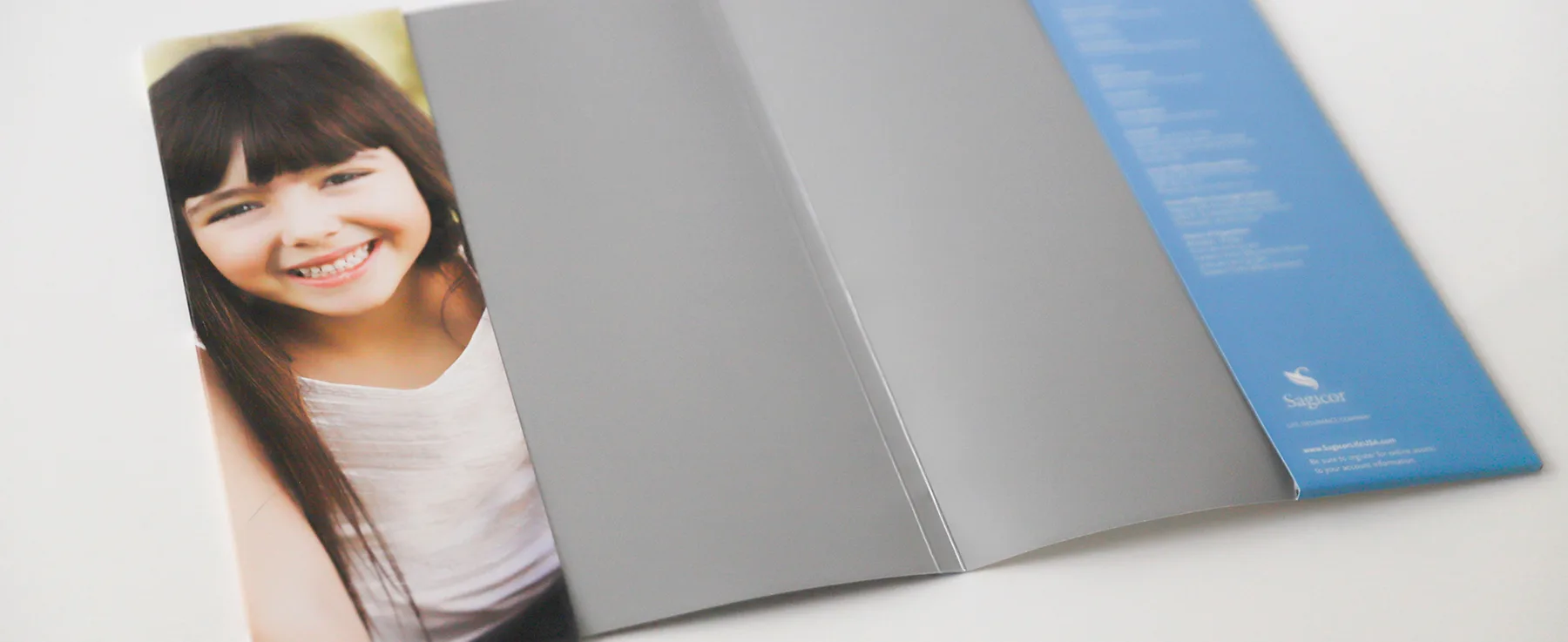 Sagicor onboarding folder interior view
