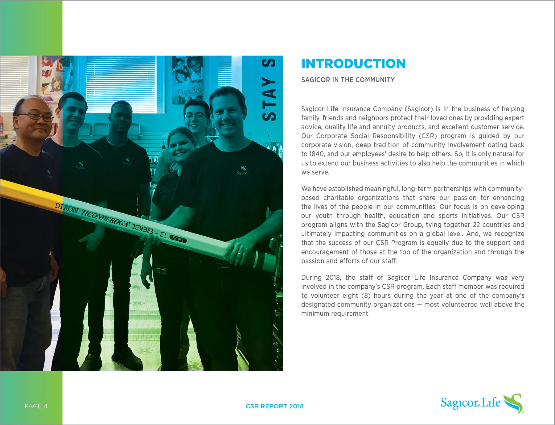 Sagicor CSR presentation slide 4
