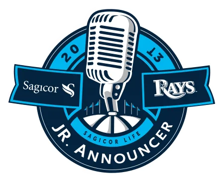 Sagicor × Tampa Bay Rays Junior Announcer Program logo design