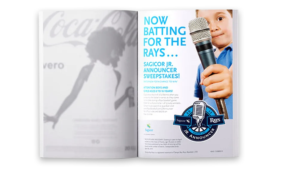 Sagicor × Tampa Bay Rays Inside Pitch publication co-sponsorship