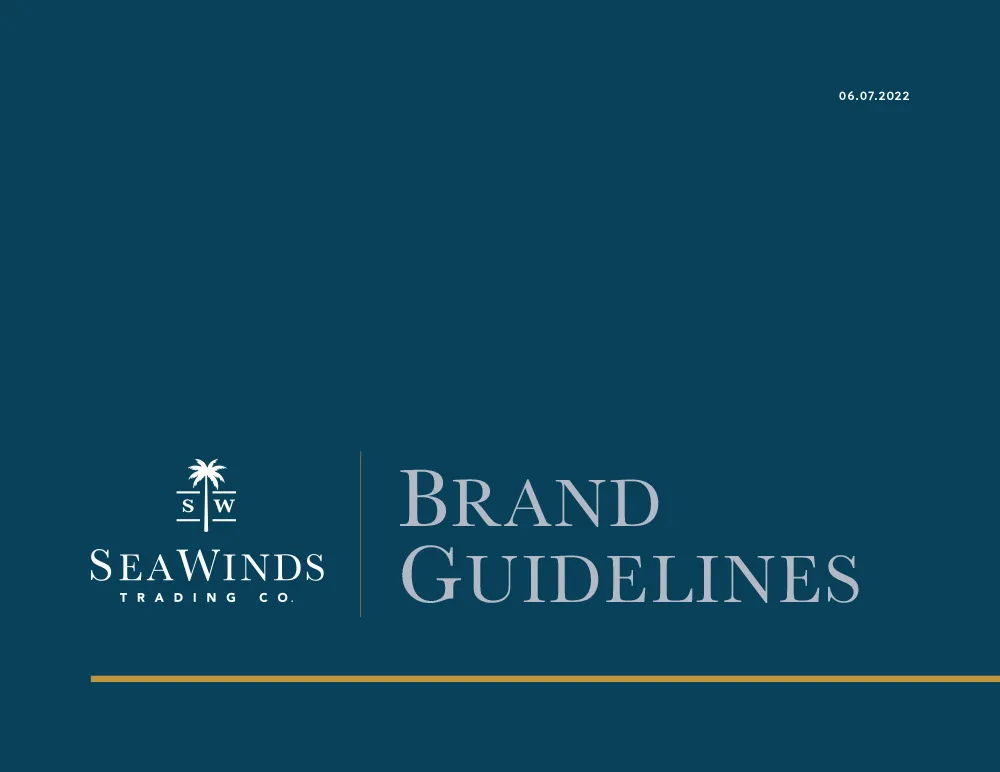 Seawinds brand guidelines detail spread